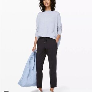 Lululemon On the Fly Navy Blue Pull On Drawstring Straight Leg Pants Size 12